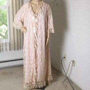 Vintage Lane Bryant lace robe armpit -armp…